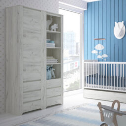 Furniture To Go Angel Tall Narrow One Door 3 Drawer Narrow Cupboard - thumbnail 4
