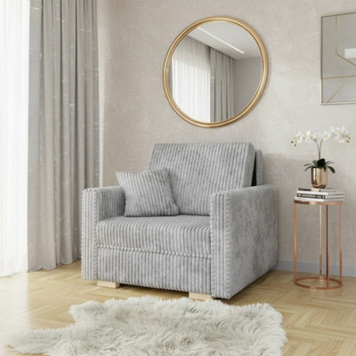 Viva Piano I Upholstered Sofa Bed With Bedding Storage Wooden Legs Wooden Frame Polyurethane Foam 80X196Cm Light Grey - image 1