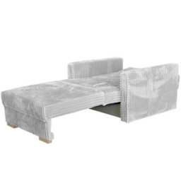 Viva Piano I Upholstered Sofa Bed With Bedding Storage Wooden Legs Wooden Frame Polyurethane Foam 80X196Cm Light Grey - thumbnail 4