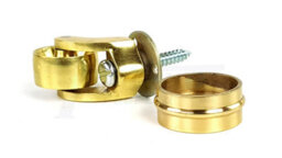 L&F 1X Brass Castor & Ring 32mm Screw In Castor  Furniture Beds Sofas Chairs Stools - thumbnail 7
