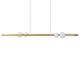 Wyld And Coco Gold Oval Pendant Light With Integrated Leds, Adjustable Cord, 3000K Warm White, 105Cm X 22Cm X 160Cm - thumbnail 5