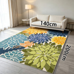 Outdoor Floral 1.4X2M Area Rug, Tropical, Botanical, Outdoor Rug Rectangular Carpet For Deck, Porch, Balcony, Backyard, Garden - thumbnail 7