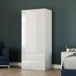 Lassic Vida Designs Glinton 3 Piece White Fsc Bedroom Set - (8 Drawer Chest, 2 Door Wardrobe, 2 Drawer Bedside Chest) - thumbnail 5