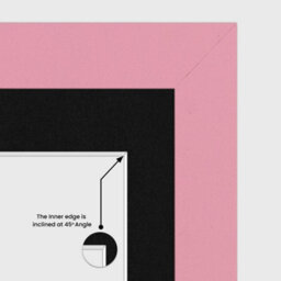 AK Frames 16X8 Pastel Pink Modern Multi Photo Frame With Black Mount - Holds 3 Apertures (3X) 7X5 Photos - thumbnail 7
