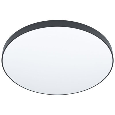 Stylish Black Flush Ceiling Light With White Shade And 36W Led Bulb - image 1