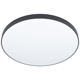 Stylish Black Flush Ceiling Light With White Shade And 36W Led Bulb
