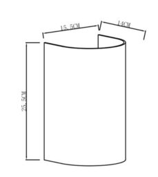 Harper Living 1Xe27/es Wall Wash Light With Switch, Mocha Cylinder Fabric Shade, Suitable For Led Upgrade - thumbnail 3