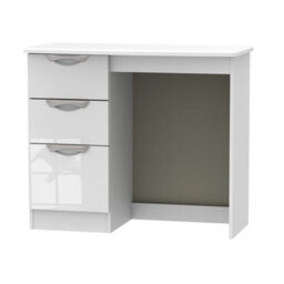 Chelsea Ready Assembled Gloss White 3 Drawer Desk (H)795mm (W)415mm (D)415mm - thumbnail 1