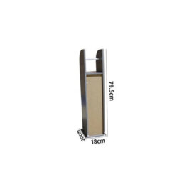 Toilet Paper Roll Holder Bathroom Storage Cabinet Wooden Free Standing Tall Grey - thumbnail 2