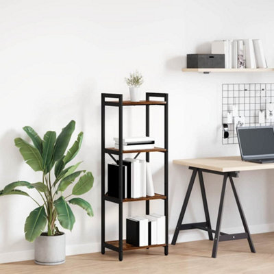 Berkfield Bookcase Smoked Oak 40 X 30 X 118 Cm Engineered Wood - image 1