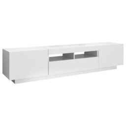 Walplus Tv Cabinet With Led Lights White 180X35X40 Cm - thumbnail 7