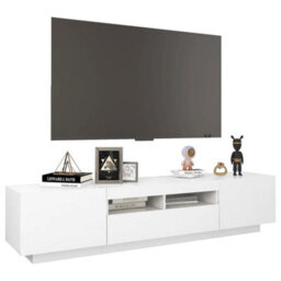 Walplus Tv Cabinet With Led Lights White 180X35X40 Cm - thumbnail 6