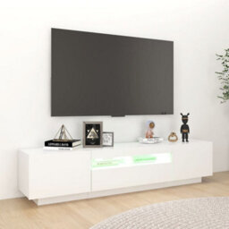 Walplus Tv Cabinet With Led Lights White 180X35X40 Cm - thumbnail 4