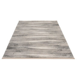 Loomed Greige Super Soft Abstract Fringed Lustre Area Rug 200X290Cm - thumbnail 4