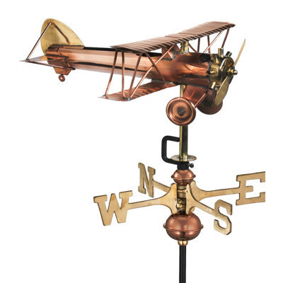 Espira 8812P Bi Plane Cottage Copper Weathervane - image 1