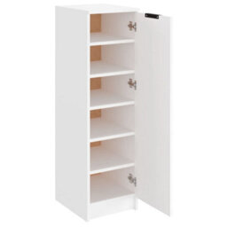 Berkfield Shoe Cabinet White 30X35X100 Cm Engineered Wood - thumbnail 6