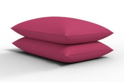 ARLinens Pair Of Pillowcase Polycotton Plain Dyed Housewife Pair Of Pillow Covers 75Cmx50Cm (Fuchsia)