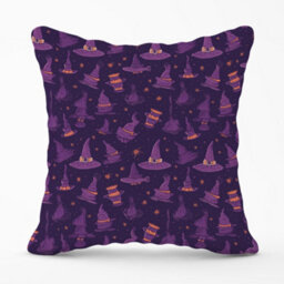 Warren Reed Designer Witch Hats And Broomsticks Cushions 60Cm X 60Cm - thumbnail 1