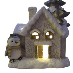 SecureFix Direct Light Up Christmas House Ornament (Xmas Snowy Winter Penguin Figurine) - thumbnail 4