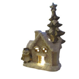 SecureFix Direct Light Up Christmas House Ornament (Xmas Snowy Winter Penguin Figurine) - thumbnail 3