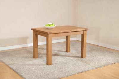Buttercup Farm Shrewsbury Dining Table With 1 Extension (Extends To 153Cm) - L80 X W120 X H76 Cm - Oak - image 1