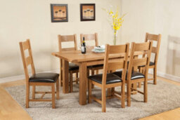 Buttercup Farm Shrewsbury Dining Table With 1 Extension (Extends To 153Cm) - L80 X W120 X H76 Cm - Oak - thumbnail 4