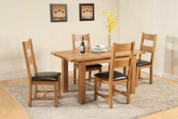 Buttercup Farm Shrewsbury Dining Table With 1 Extension (Extends To 153Cm) - L80 X W120 X H76 Cm - Oak - thumbnail 5