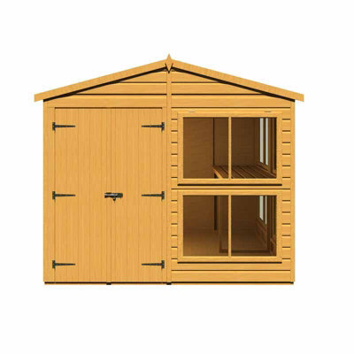 Shire Sun Hut Potting Shed With Opening Windows And Interchangable Panels 8Gx8 - image 1