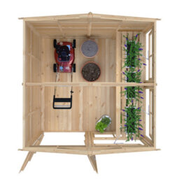 Shire Sun Hut Potting Shed With Opening Windows And Interchangable Panels 8Gx8 - thumbnail 6