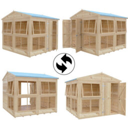 Shire Sun Hut Potting Shed With Opening Windows And Interchangable Panels 8Gx8 - thumbnail 5