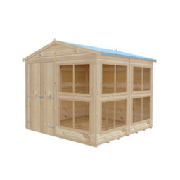 Shire Sun Hut Potting Shed With Opening Windows And Interchangable Panels 8Gx8 - thumbnail 4