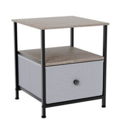 Lassic Vida Designs Chorley 1 Drawer Fabric Ukfr Drawer Chest, Beige & Grey Wood - thumbnail 9