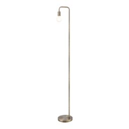 GoodHome Ghlin Satin Antique Brass Effect Floor Lamp - thumbnail 5
