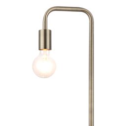 GoodHome Ghlin Satin Antique Brass Effect Floor Lamp - thumbnail 4