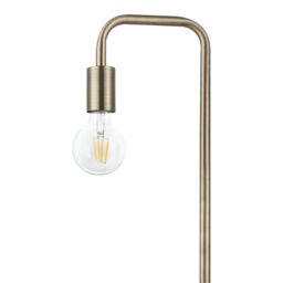 GoodHome Ghlin Satin Antique Brass Effect Floor Lamp - thumbnail 3