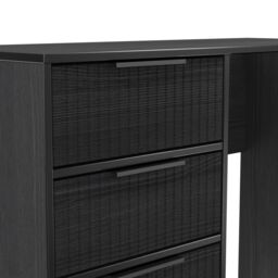 Ancona Matt Black Ash 4 Drawer Non-Extendable Dressing Table (H)759mm (W)970mm (D)392mm - thumbnail 5