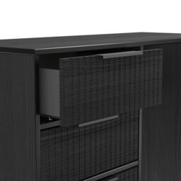 Ancona Matt Black Ash 4 Drawer Non-Extendable Dressing Table (H)759mm (W)970mm (D)392mm - thumbnail 6