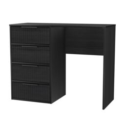 Ancona Matt Black Ash 4 Drawer Non-Extendable Dressing Table (H)759mm (W)970mm (D)392mm - thumbnail 4