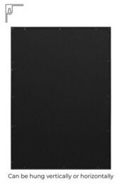 "MirrorOutlet The Fenestra - Black Modern Contemporary Wall Mirror 39"" X 27"" (100Cm X 70Cm)" - thumbnail 5