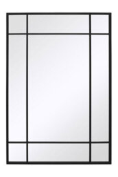 "MirrorOutlet The Fenestra - Black Modern Contemporary Wall Mirror 39"" X 27"" (100Cm X 70Cm)" - thumbnail 3
