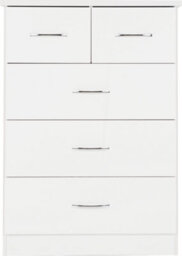 Seconique Nevada 3+2 Drawer Chest White Gloss - thumbnail 4