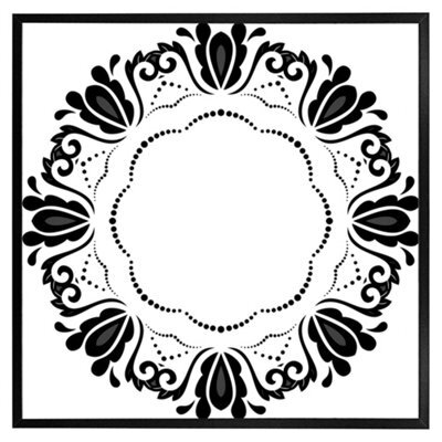 "Andrew Lee Decorative Floral Element (Picutre Frame) / 20X20"" / Brown" - image 1