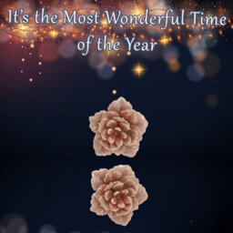 2 Clip-On Glitter Flowers Christmas Decoration 2 18X10. 4. Rose Gold - thumbnail 3