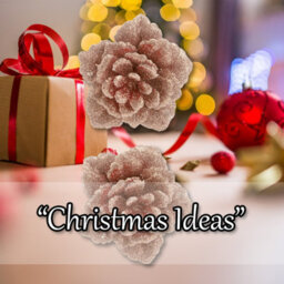 2 Clip-On Glitter Flowers Christmas Decoration 2 18X10. 4. Rose Gold - thumbnail 5