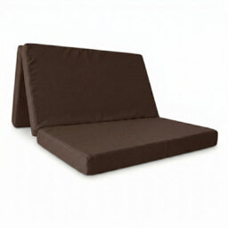 Mattress Guru Double Folding Z Bed, Tri - Folding Futon Mattress, Travel Camping Bed With Protective Travel Cover, Chocolate Brown - thumbnail 5
