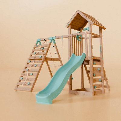 Waltons Climbing Frame With Single Swing - Ivory Retreat I - image 1