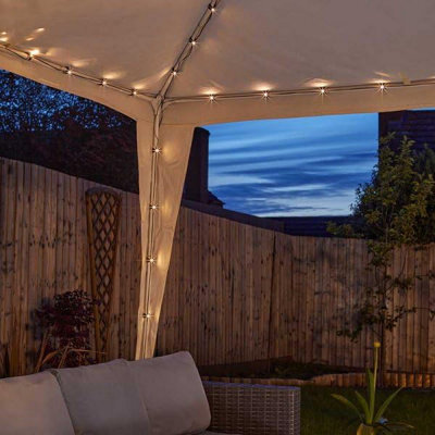 Led Solar Powered Gazebo String Light  Heatproof And Waterproof Garden Bright Led Fairy Lights