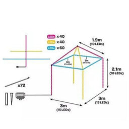 Led Solar Powered Gazebo String Light  Heatproof And Waterproof Garden Bright Led Fairy Lights - thumbnail 3
