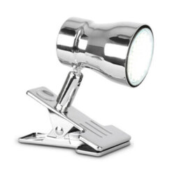 Valuelights Adjustable Clamp On Desk Lamp Spotlight In Polished Chrome Finish - thumbnail 1