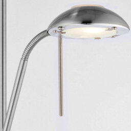 Mother & Child Floor Lamp Satin Chrome 1.8M Twin Light Dimmer Flexible Reading - thumbnail 5
